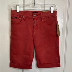 Polo by Ralph Lauren Sullivan Slim Boys Brick Red stone washed Shorts size 12